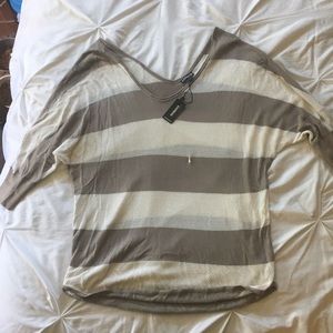 Express 3/4 sleeve open stitch sweater